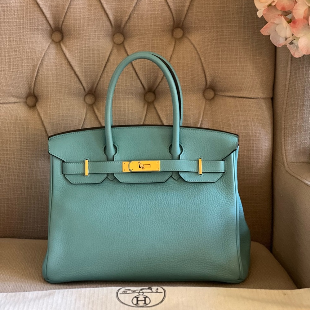 ❌SOLD❌Hermes Birkin 30 Bleu Atoll GHW
Togo Leather 
Stamp T 2015